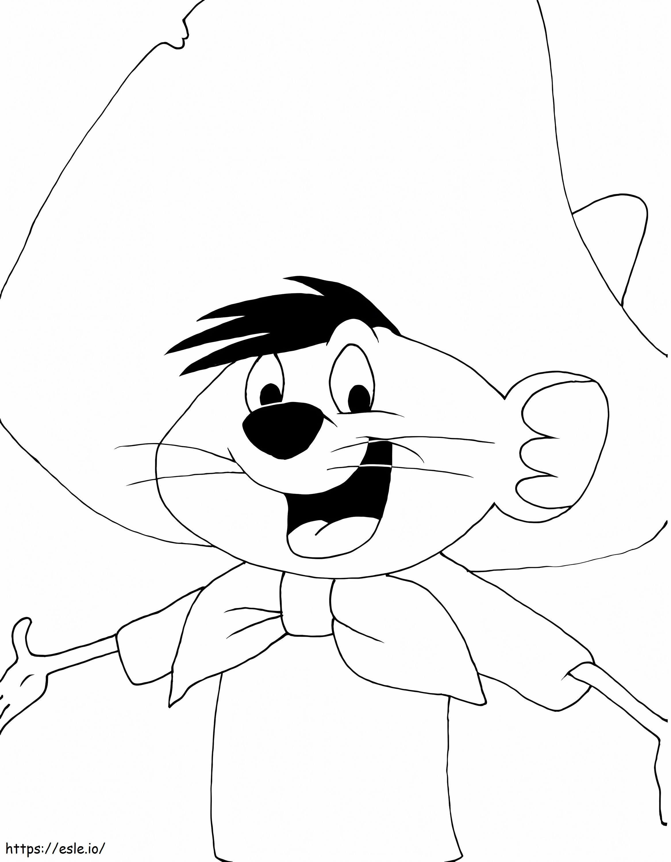 Looney tunes speedy gonzales coloring page