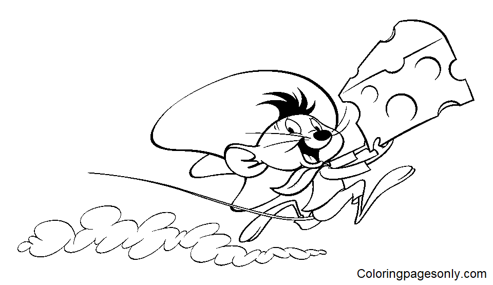 Speedy gonzales coloring pages printable for free download