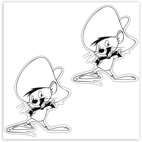 Speedy gonzales mouse character fun custom graphic sticker motorcycle car automotive