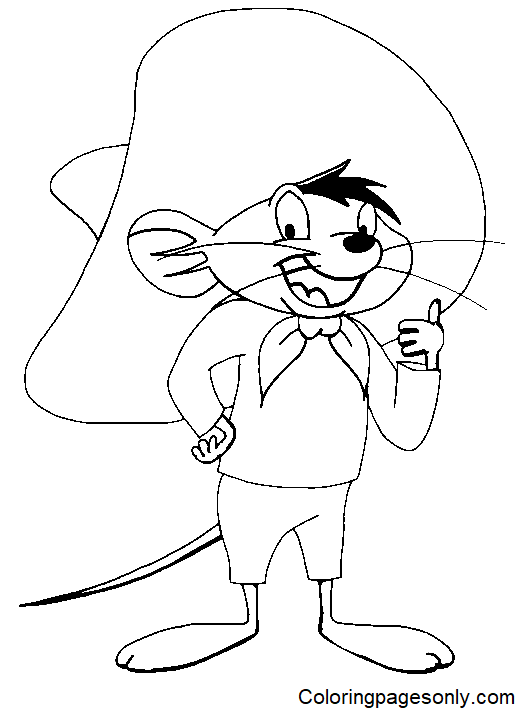 Speedy gonzales coloring pages printable for free download