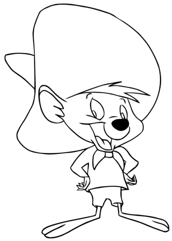 Speedy gonzales coloring page free printable coloring pages