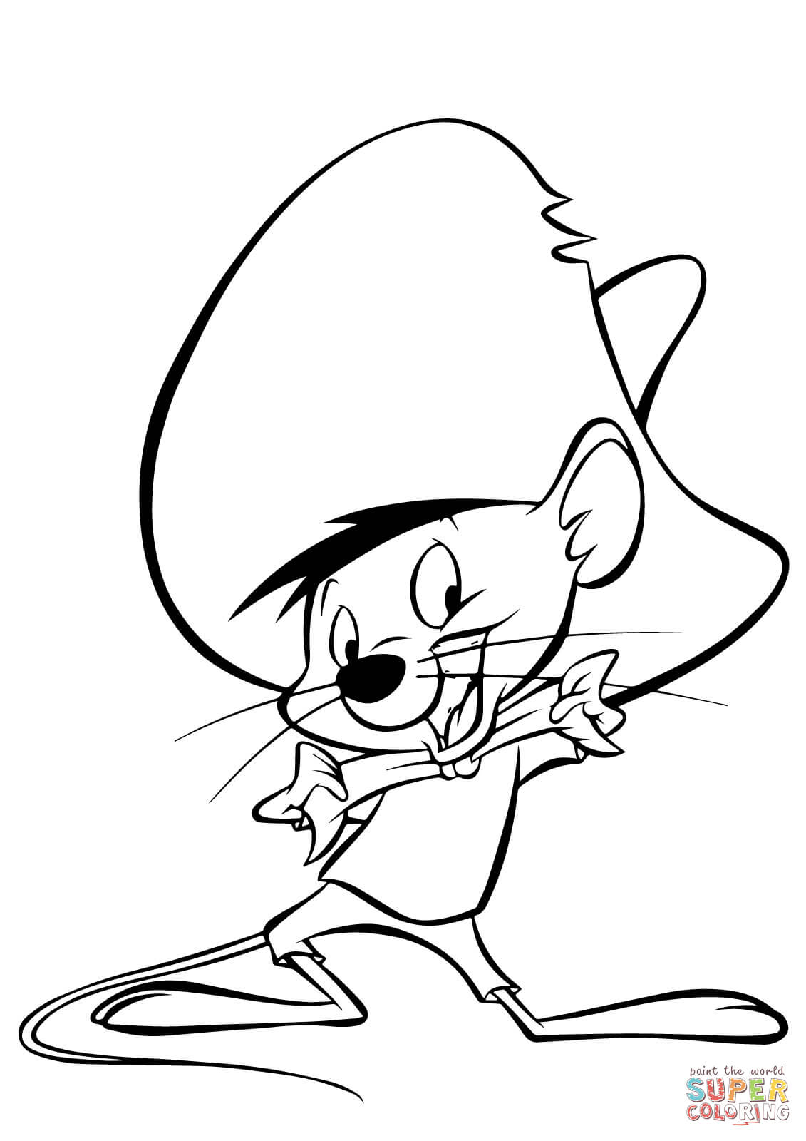 Cinco de mayo mouse coloring page free printable coloring pages