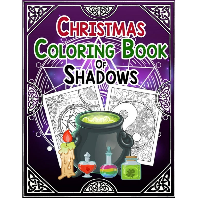 Christmas coloring book of shadows shadowy christmas coloring pages paperback