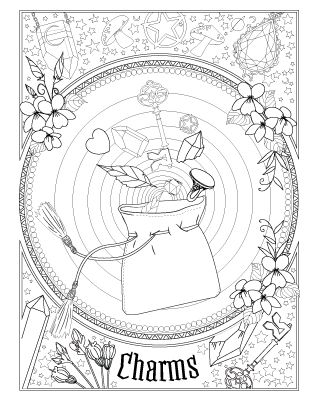 Book of spells book of shadows witch coloring pages book of shadow