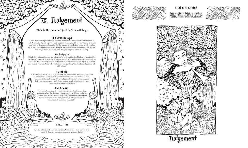 The cosmic slumber tarot coloring book