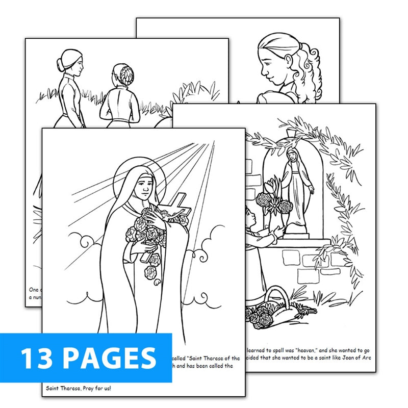 St therese coloring book â holy heroes