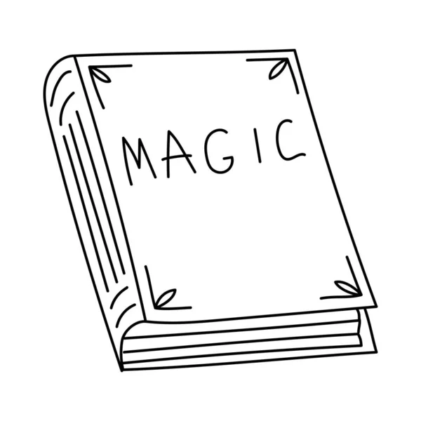 Magic spell book white background vector stock vector by elenaillustrator