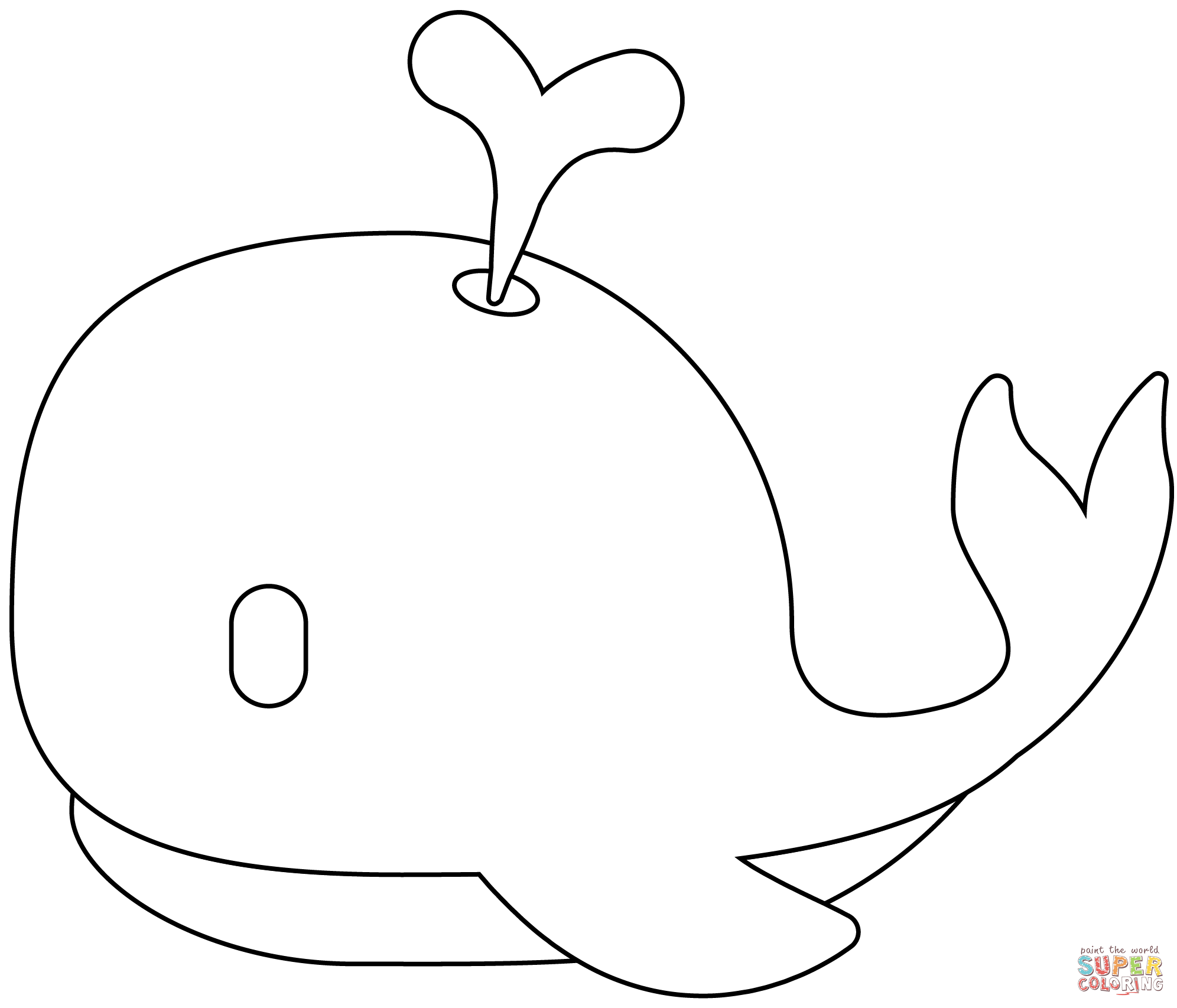 Spurting whale emoji coloring page free printable coloring pages