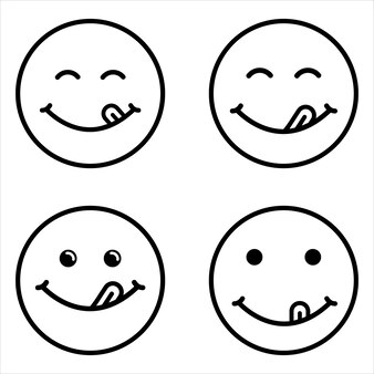 Laughing emoji coloring page vectors illustrations for free download