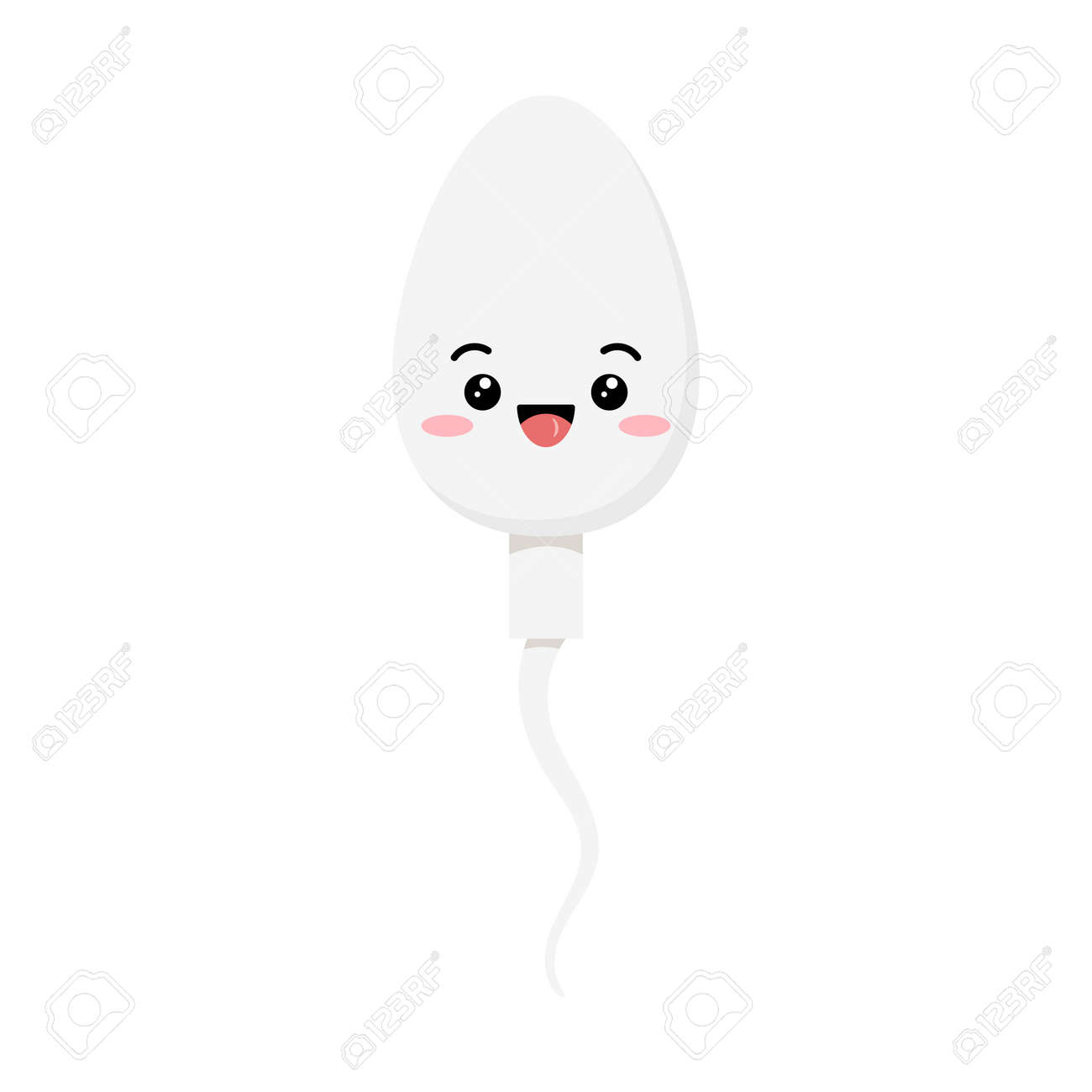 Cute sperm semen cell smiling character emoji with face royalty free svg cliparts vectors and stock illustration image