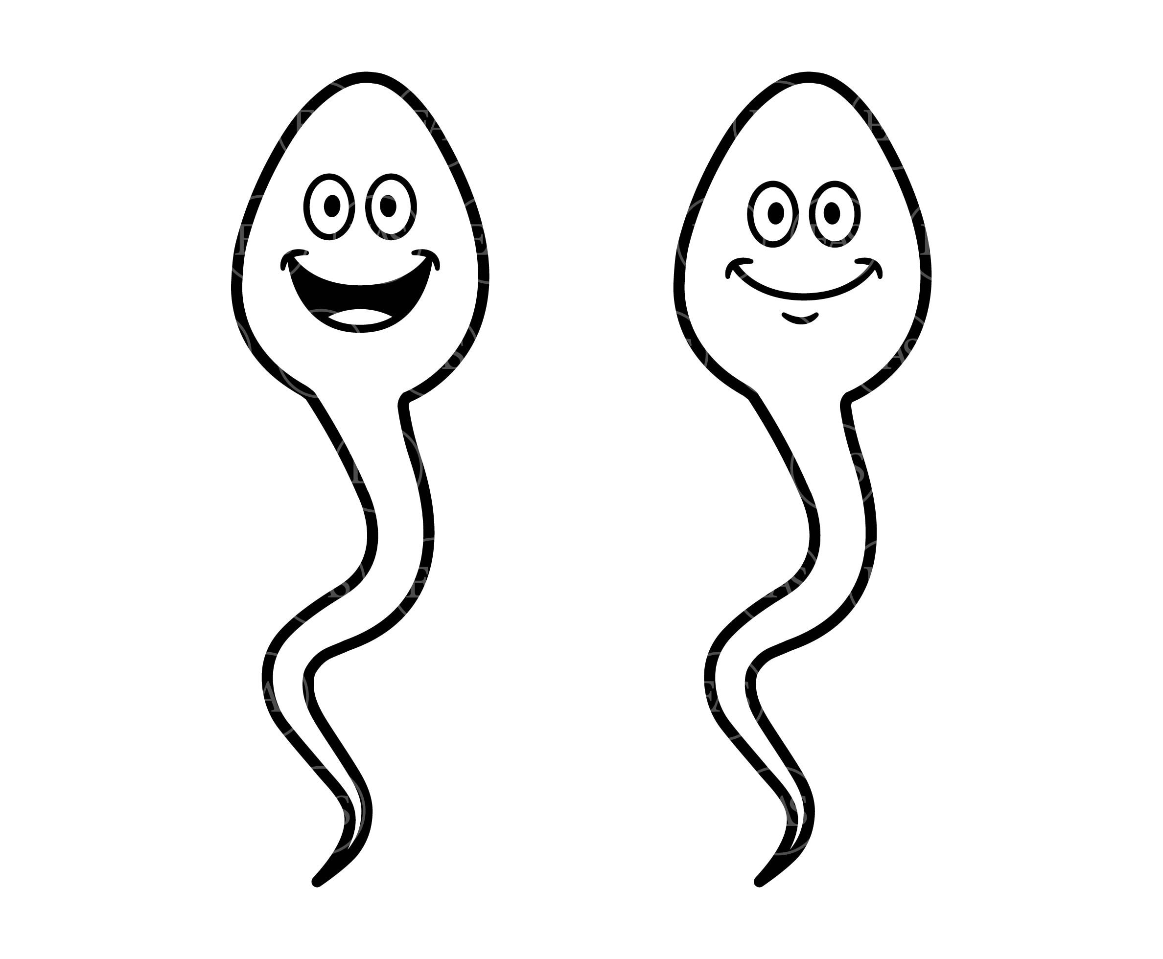 Sperm svg sperm with smiling face semen svg vector cut file for cricut silhouette sticker decal vinyl stencil pdf png dxf eps