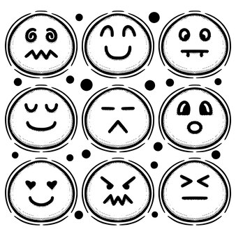 Laughing emoji coloring page vectors illustrations for free download