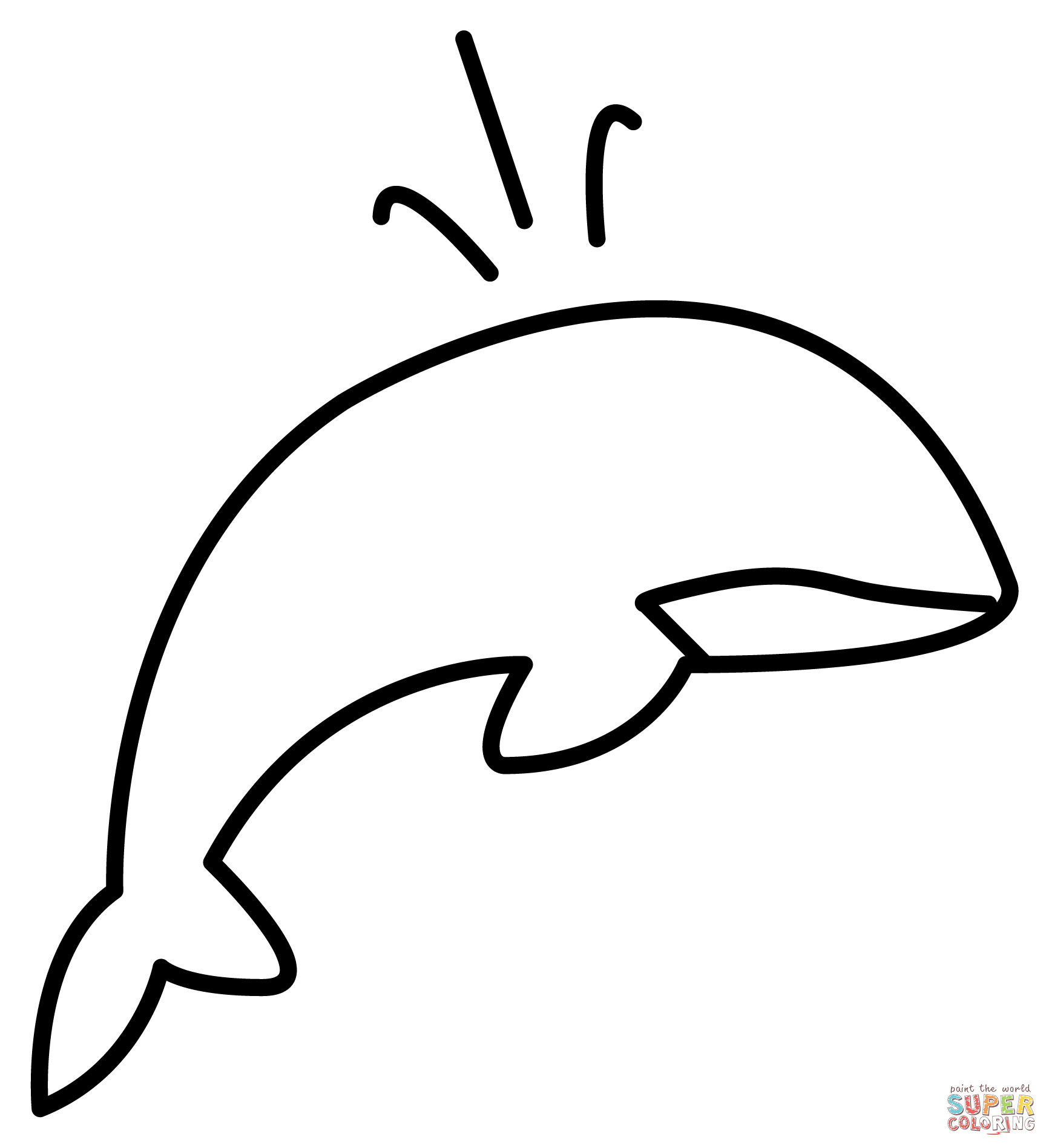 Spouting whale emoji coloring page free printable coloring pages