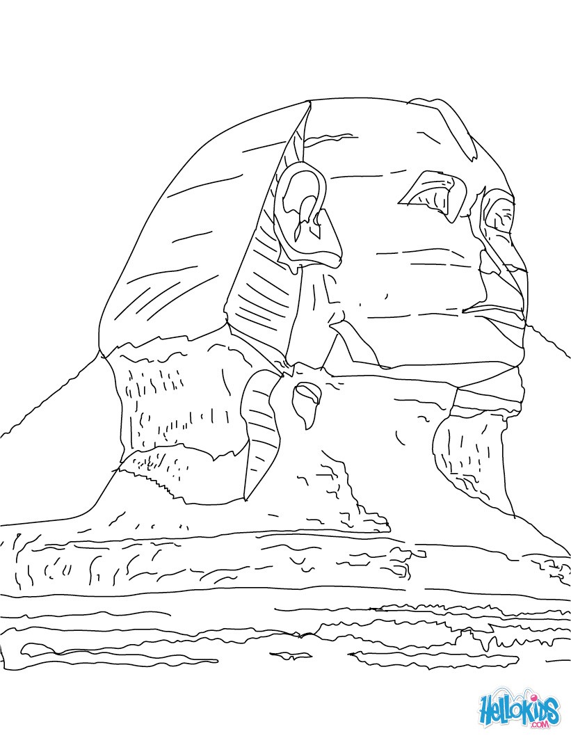 Sphinx of giza coloring pages