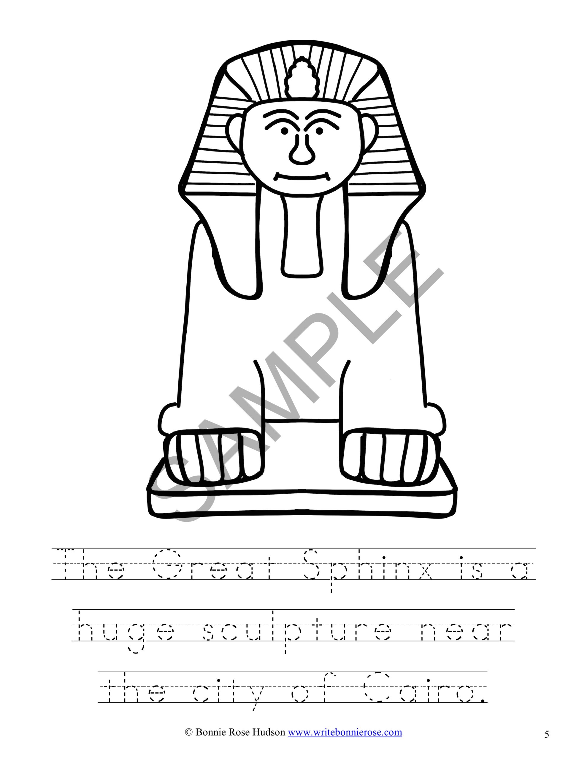 Ancient history coloring book egypt