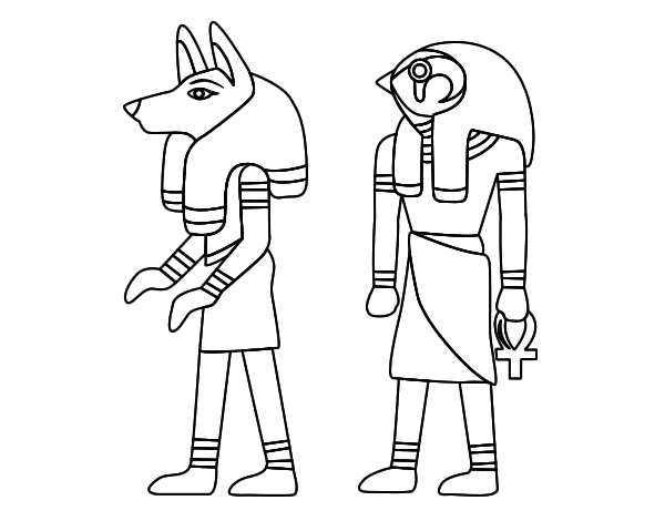 Egyptian sphinx coloring page