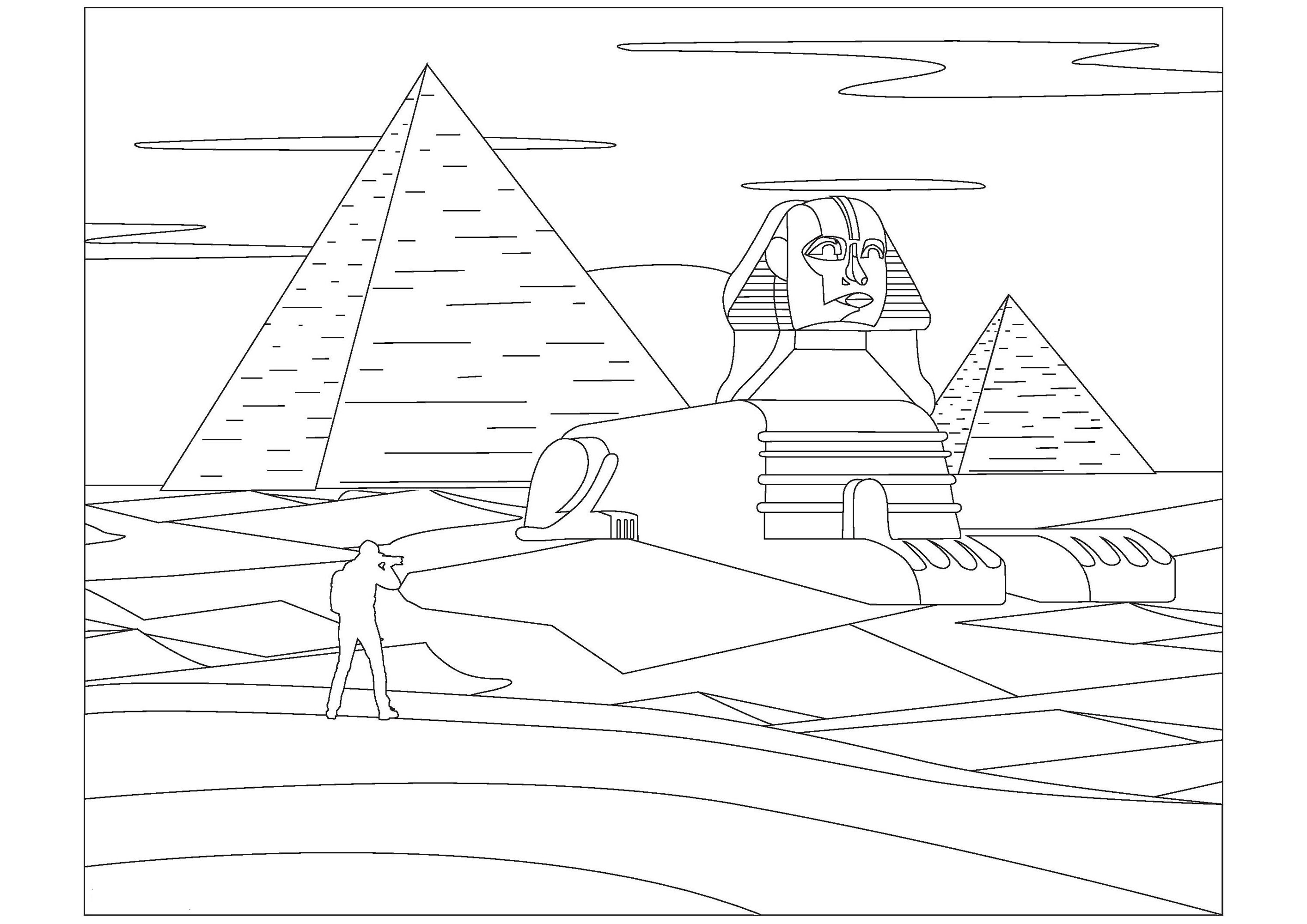 The sphinx and the pyramids