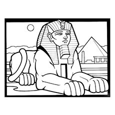 Sphinx mythological creature coloring sheet ancient egypt crafts egyptian drawings egypt crafts