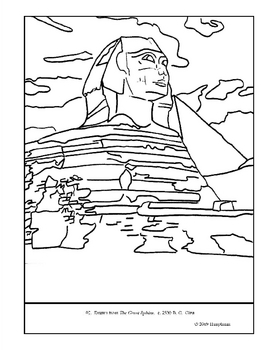 The great sphinx coloring page and lesson plan ideas tpt