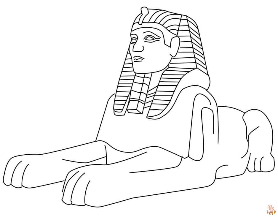 Printable sphinx coloring pages free for kids and adults