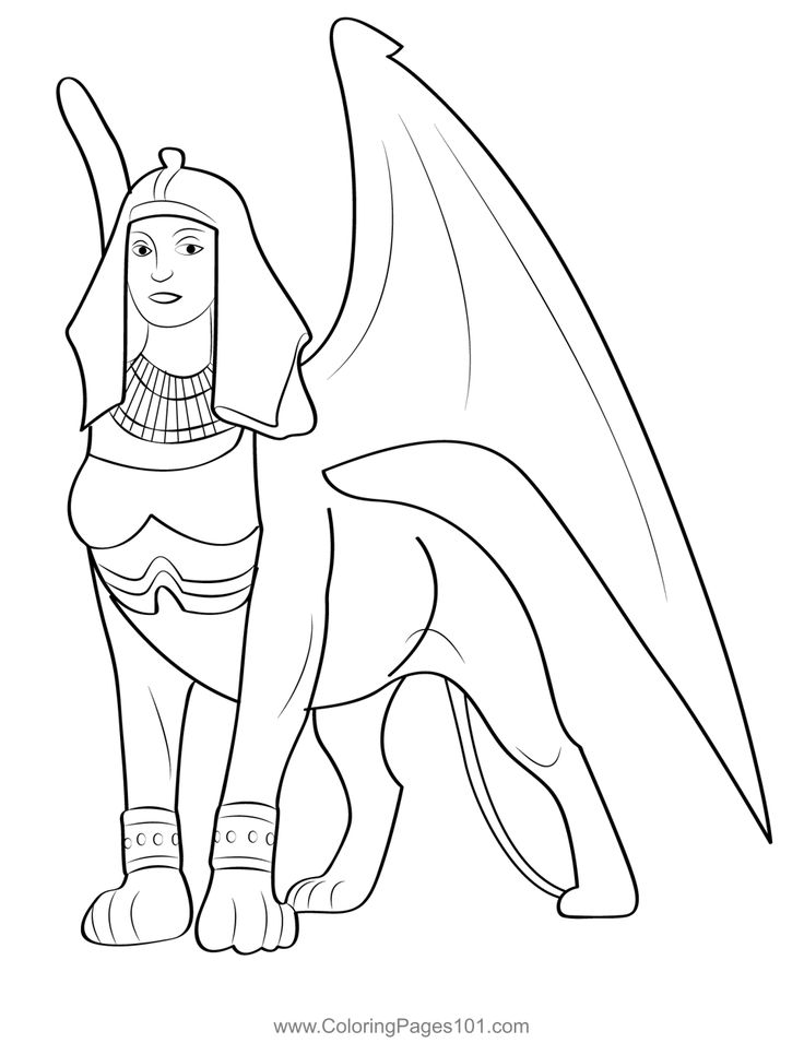 Sphinx coloring page in coloring pages coloring pages for kids printable coloring pages