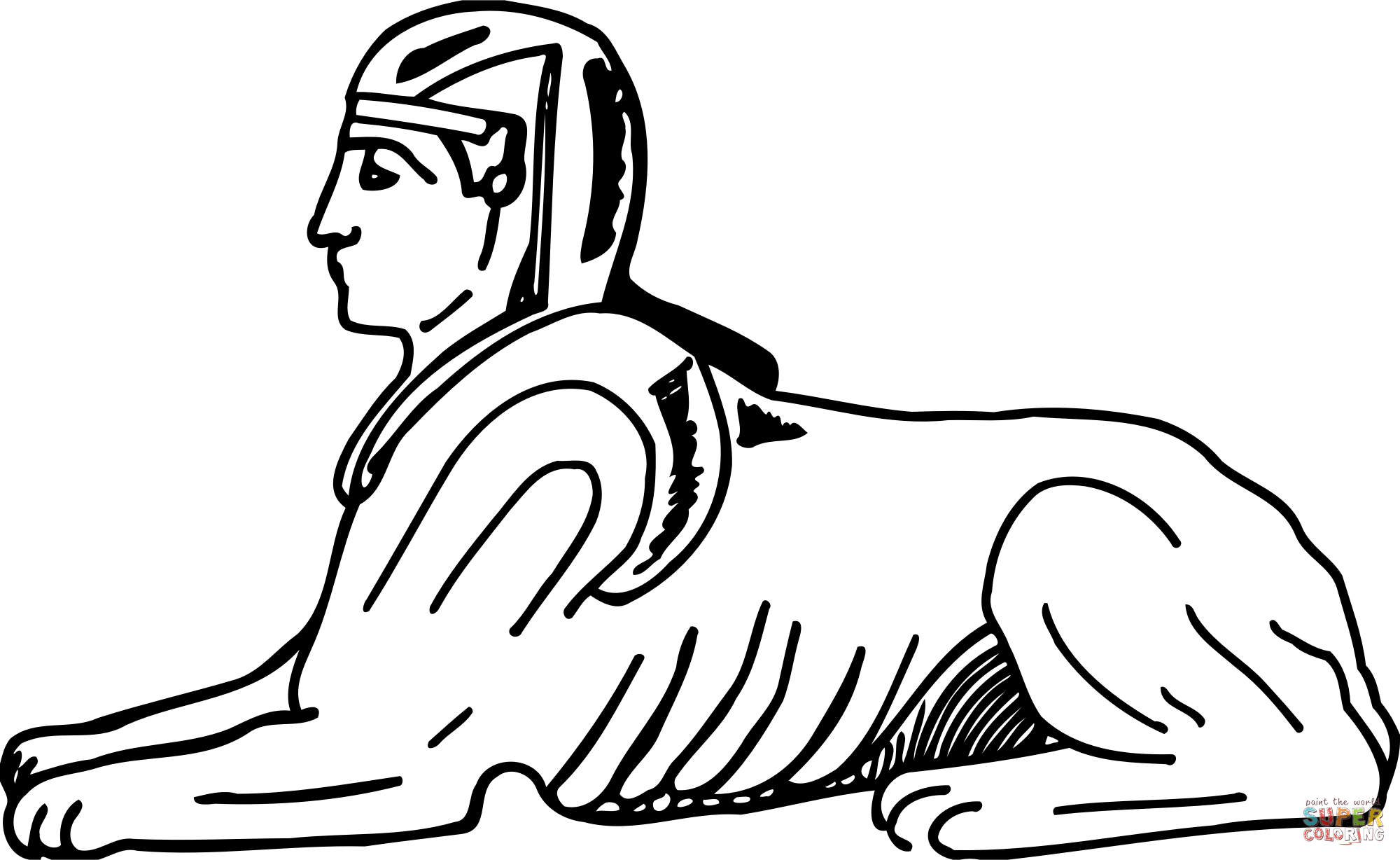 Sphinx coloring page free printable coloring pages