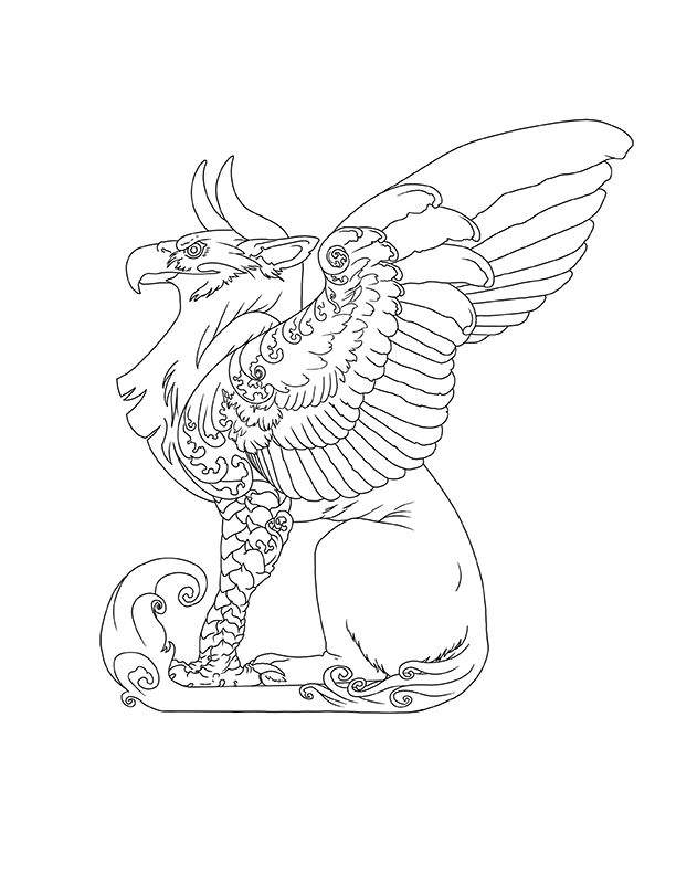 Fantasy creatures coloring pages pdf