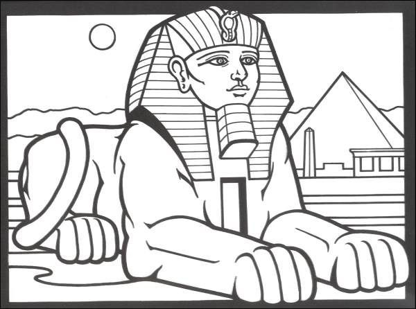 Coloring book sphinx ancient egypt crafts egyptian drawings egypt crafts