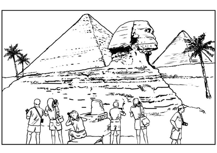 Coloring page egypte