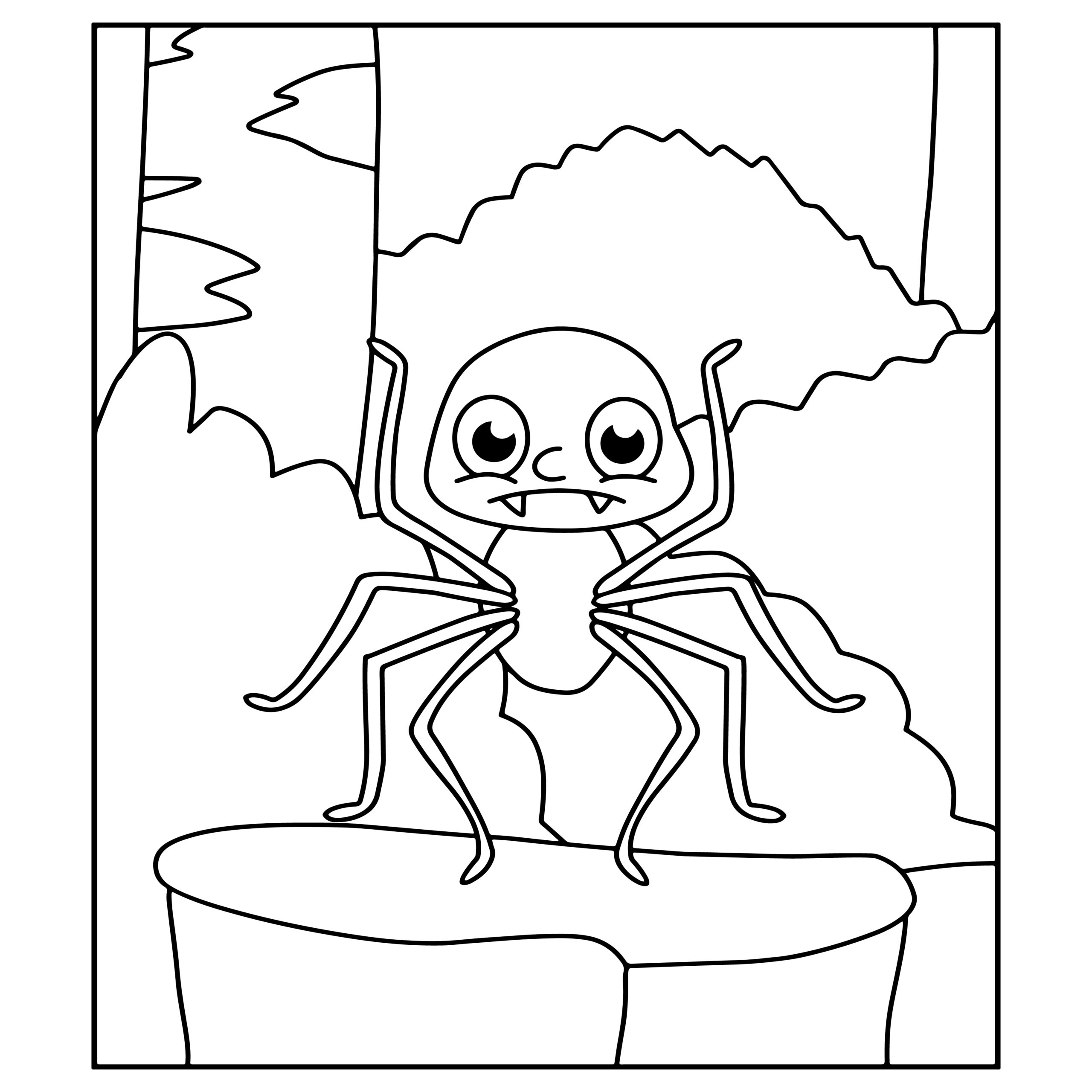 Spider coloring pages for kids spider coloring book made by teachers