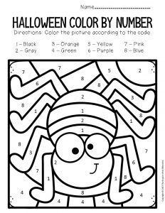 Color by number halloween preschool worksheets halloween preschool halloween kindergarten halloween worksheets