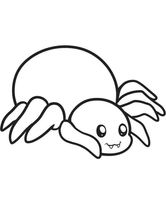 Free easy to print spider coloring pages