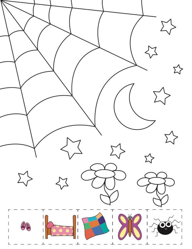 Spider coloring page