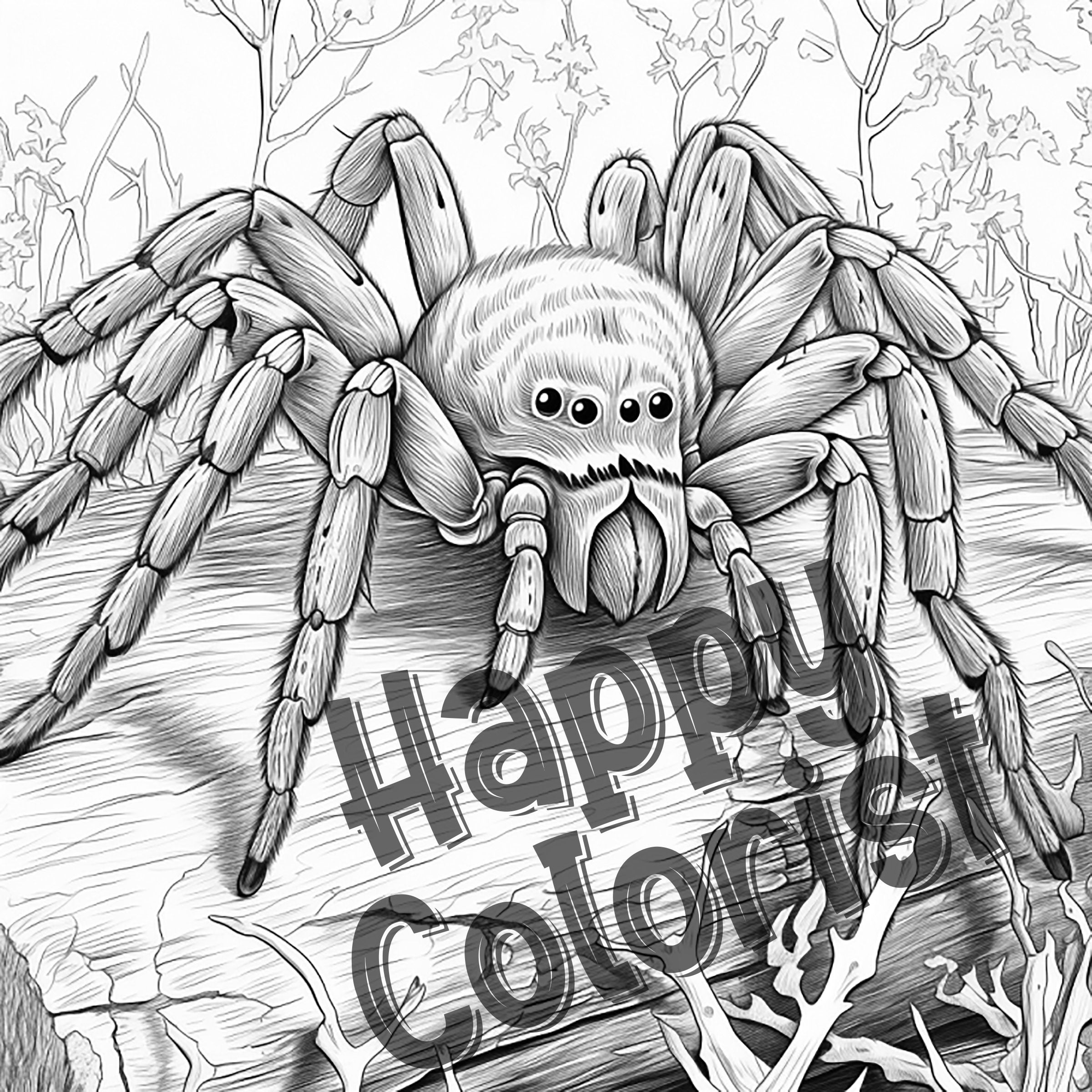 Spider coloring pages explore the intricate world of spiders with our detailed and easy