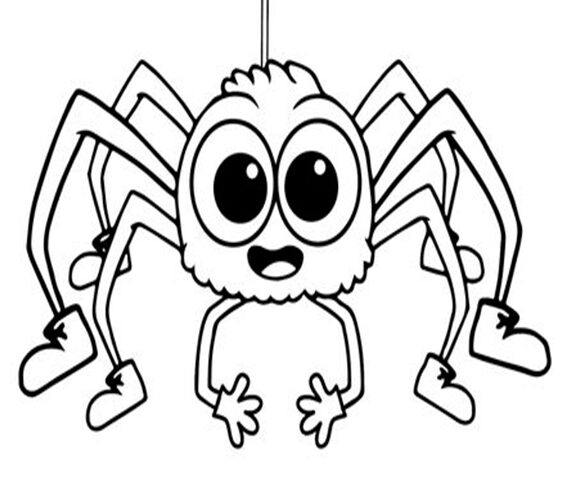 Free easy to print spider coloring pages