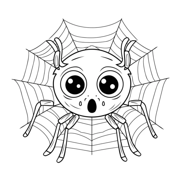 Spider coloring page children coloring page vector illustration stock vector by ibrandify