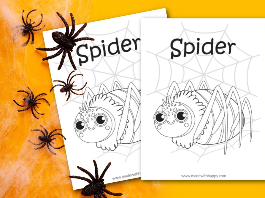 Free printable spider coloring pages