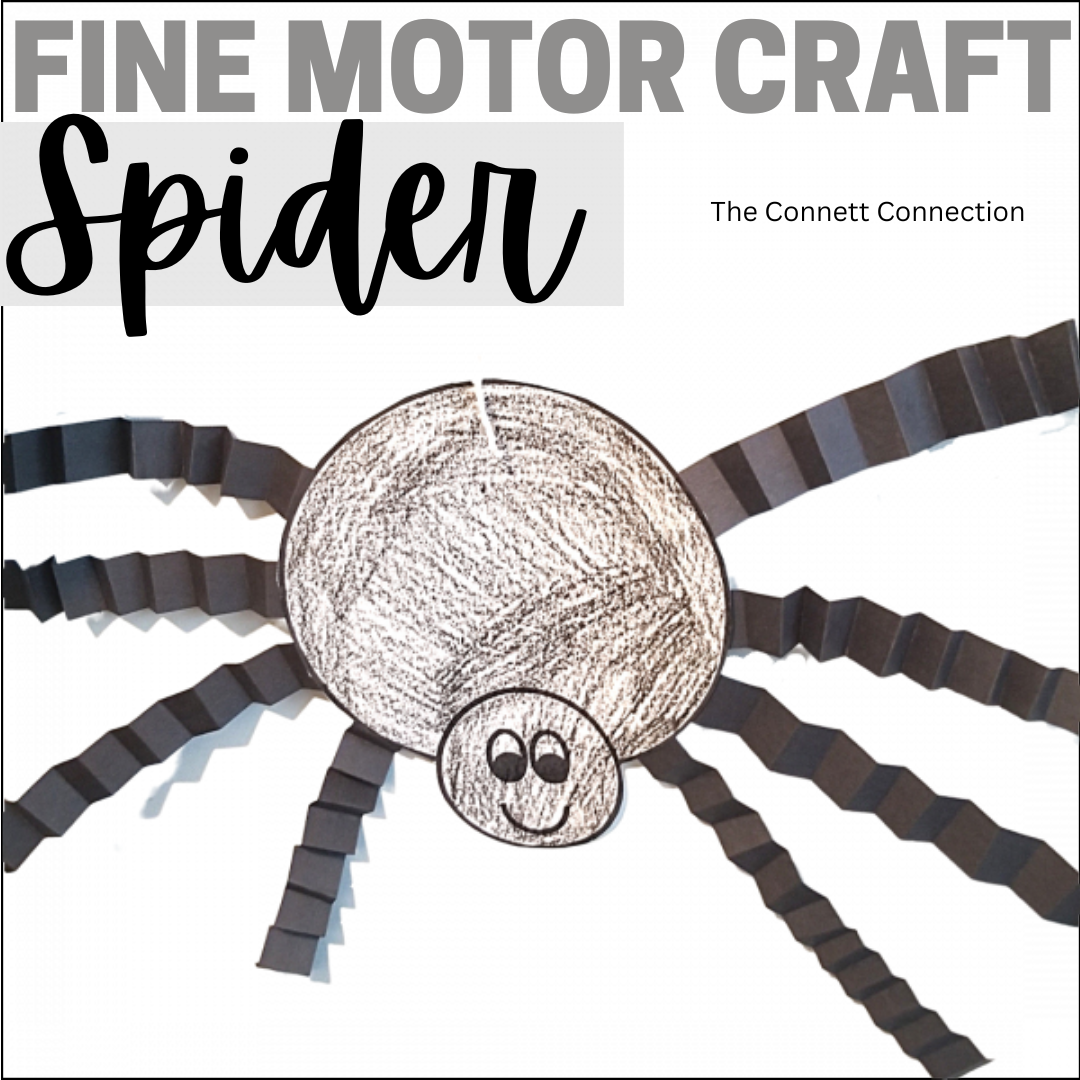 Spider craft template and directions made by teachers