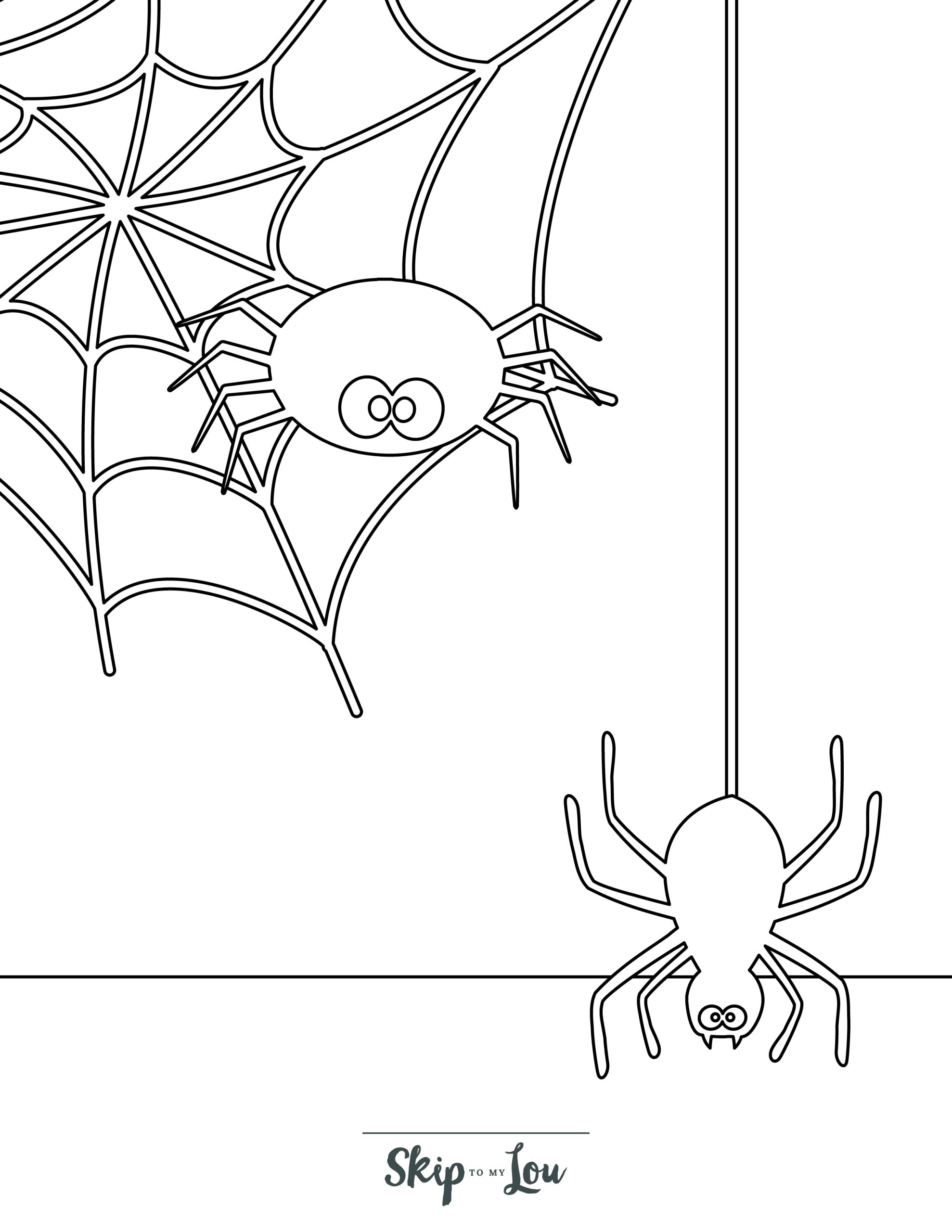 Spider coloring pages free printable pdf sheets skip to my lou