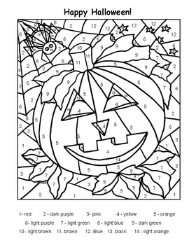 Halloween jack olanternspider color sheets by sra madame tpt