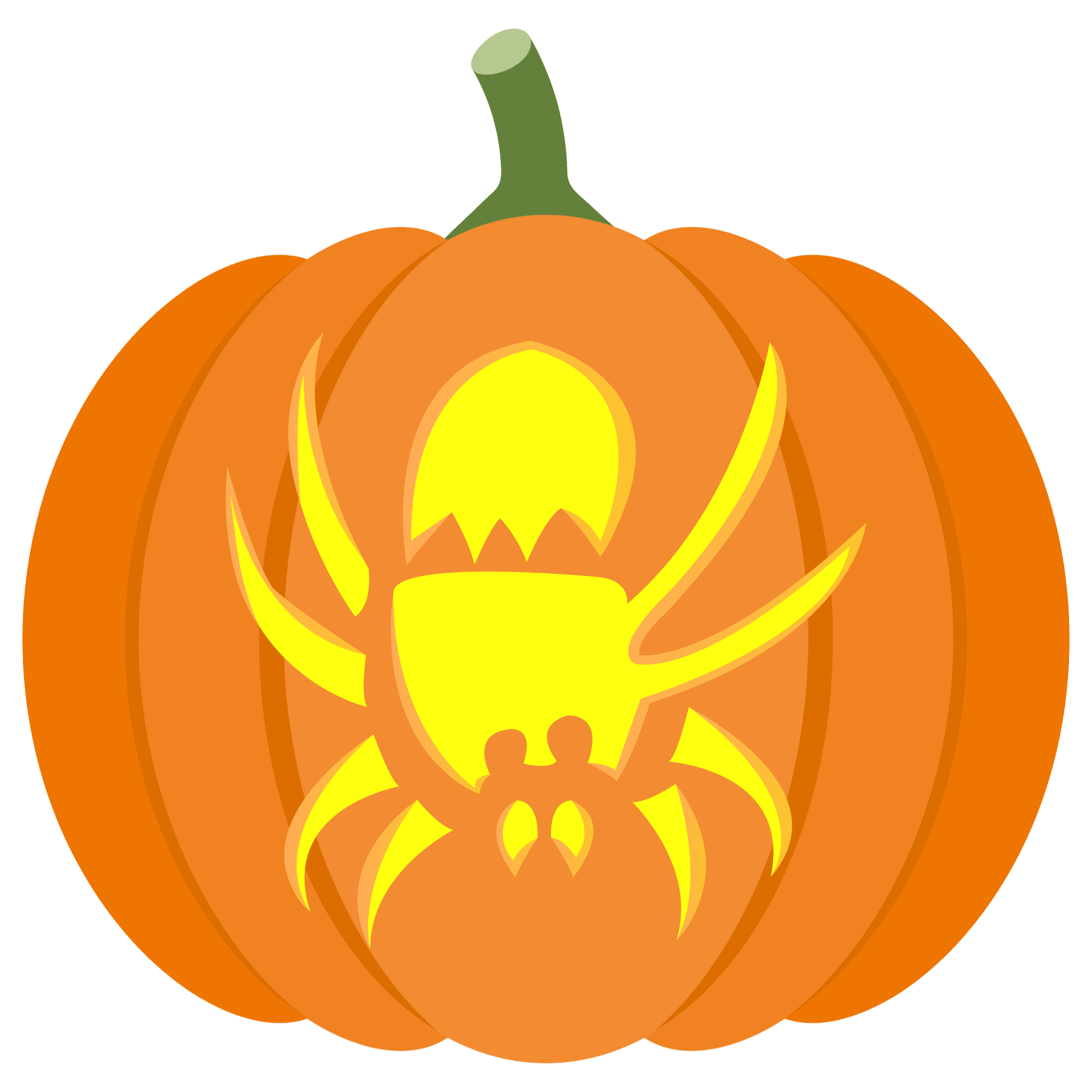 Scary spider pumpkin stencil free printable papercraft templates