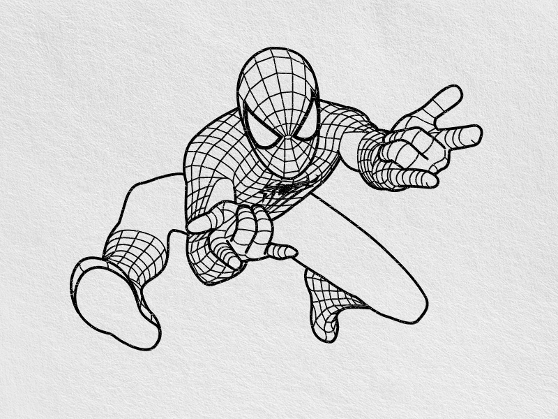 Illustration the amazing spider