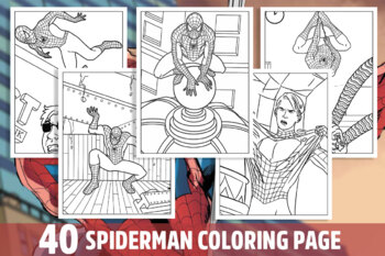 Spider man coloring pages for kids girls boys teens birthday school activity