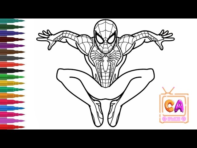 Spider an coloring pages