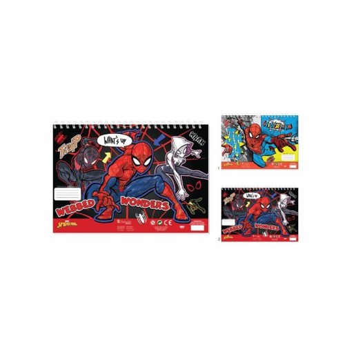 Diakakis imports spiderman coloring pad x cm sheets stickers