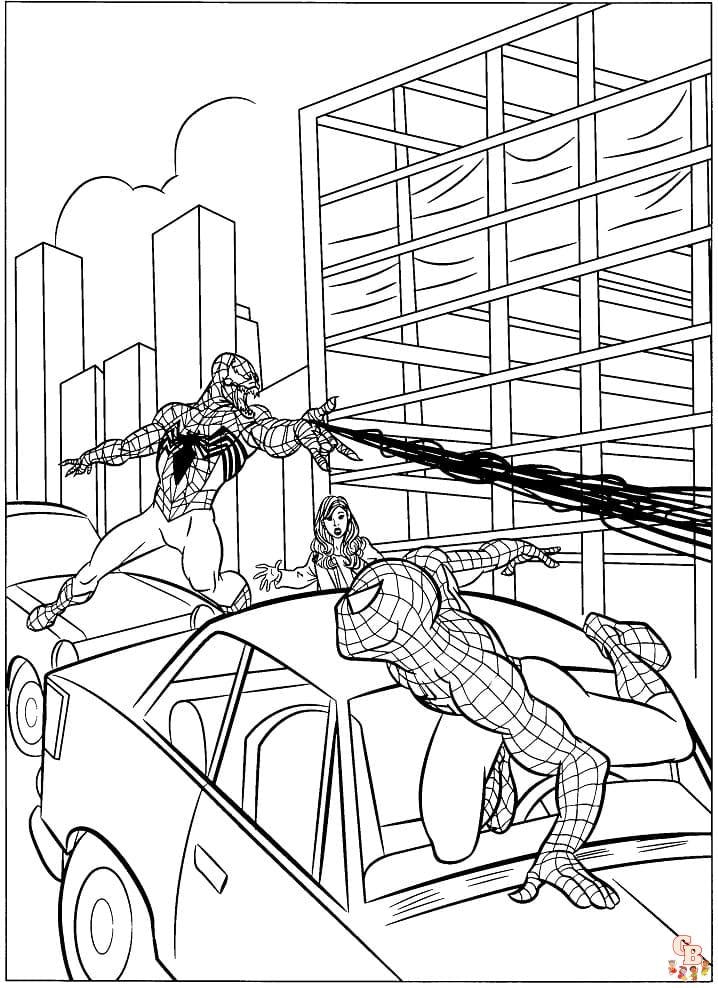 Color away with spiderman coloring pages by stephansavage