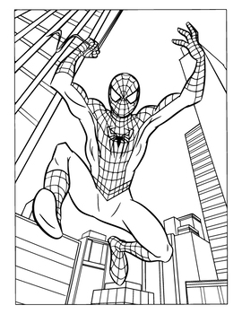 Spiderman movie coloring pages