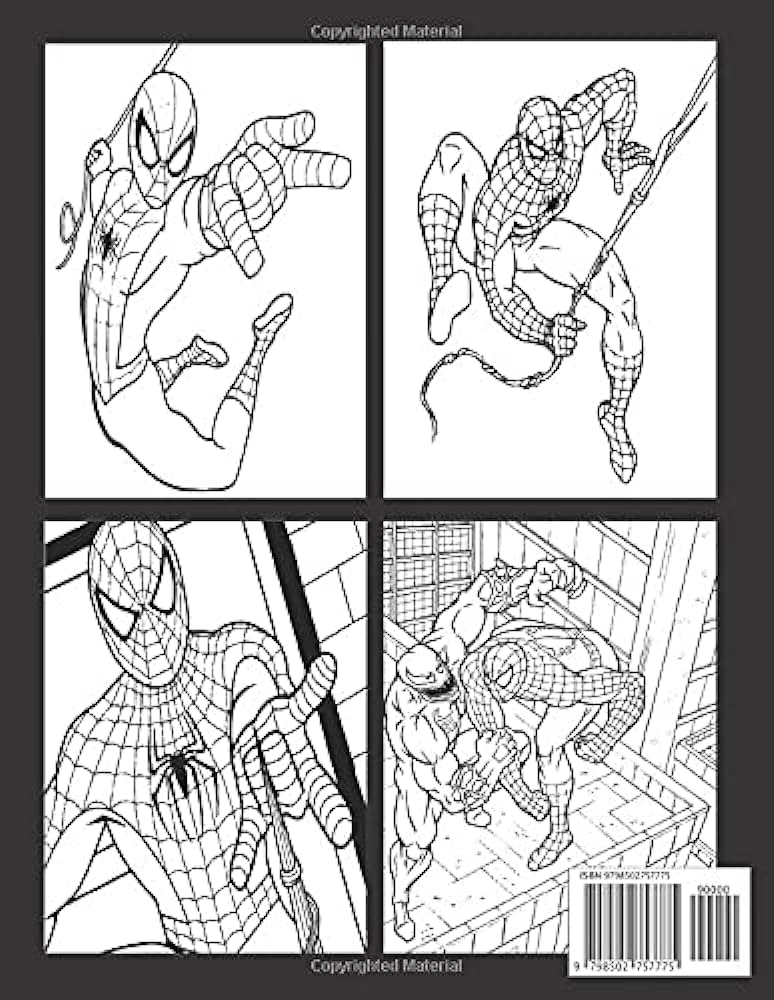 Spiderman coloring book jumbo coloring book for kids ages