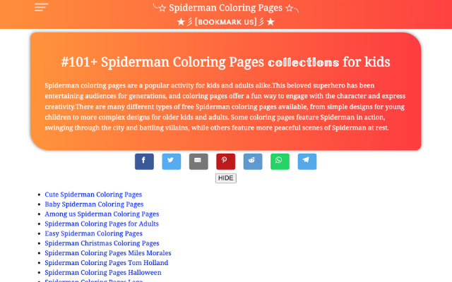 Spiderman coloring pages