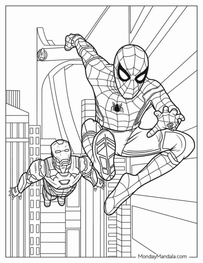 Marvel avengers coloring pages free pdf printables